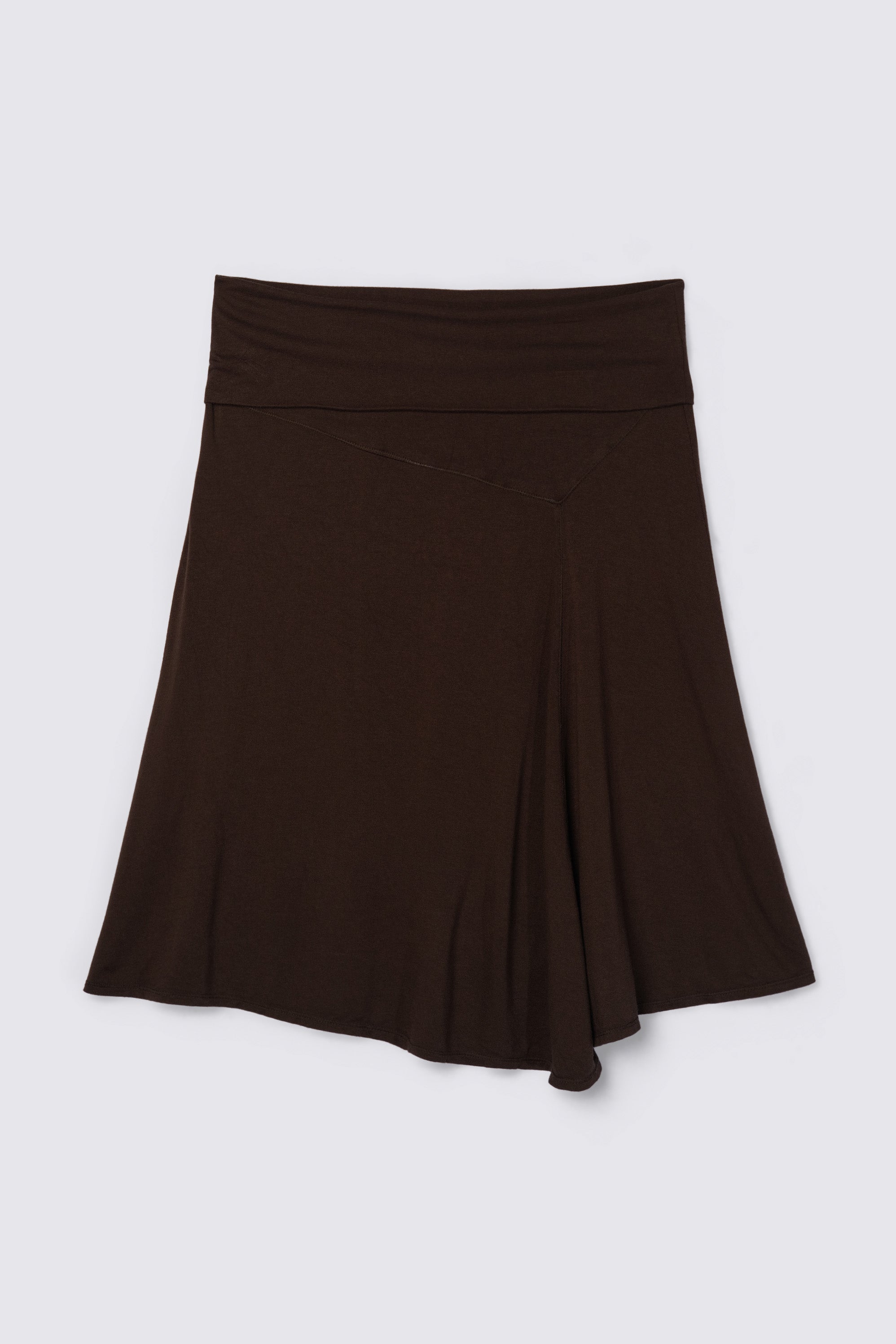 Y2K Asymmetric Foldover Jersey Skirt