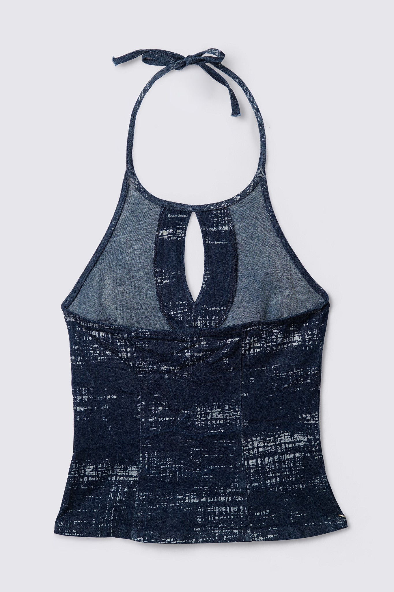 Y2K Syrup Stretchy Denim Halter Top