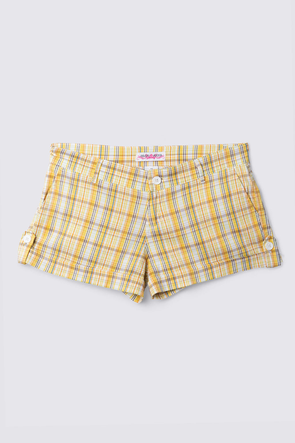 Y2K Plaid Cotton Lowrise Shorts