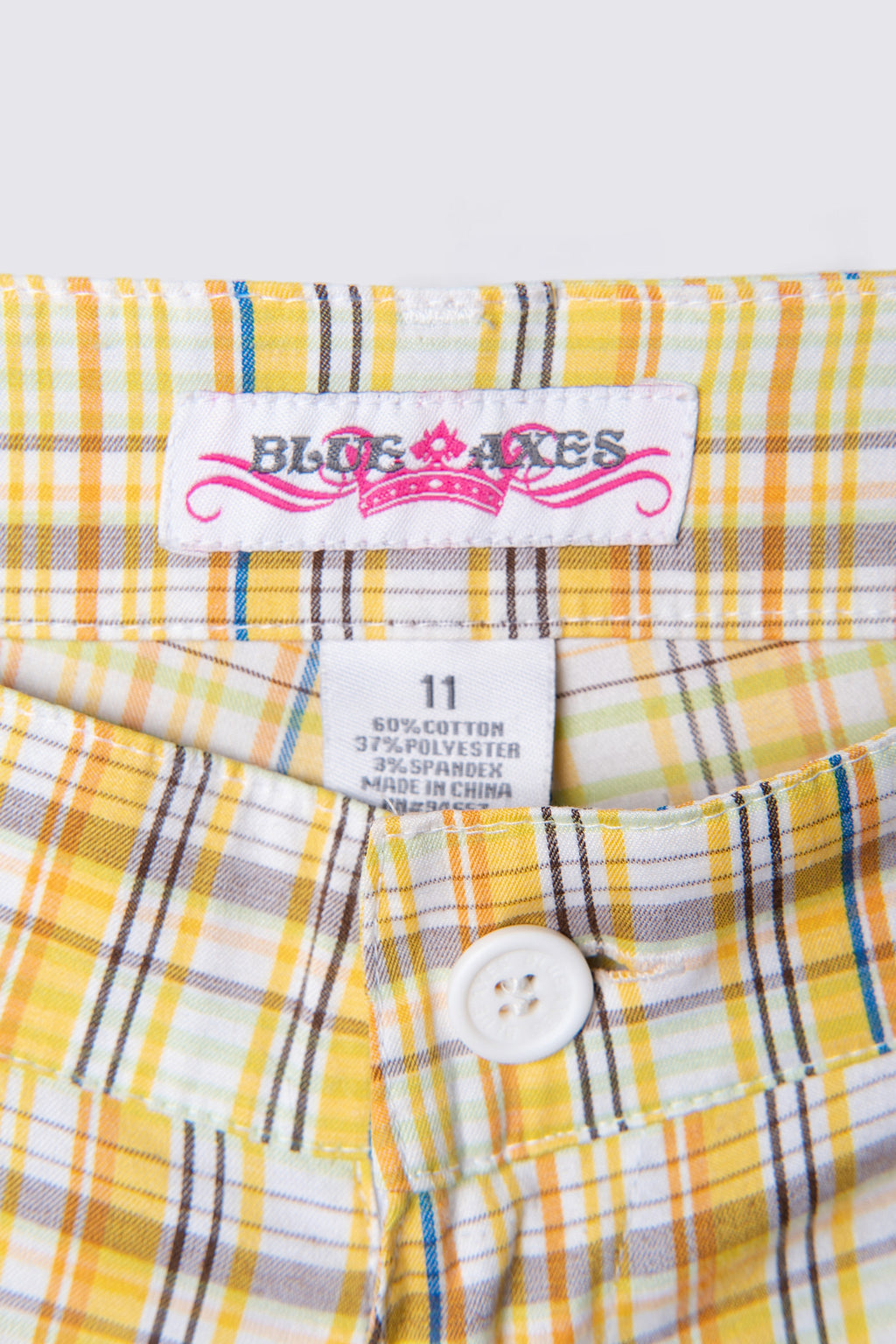 Y2K Plaid Cotton Lowrise Shorts