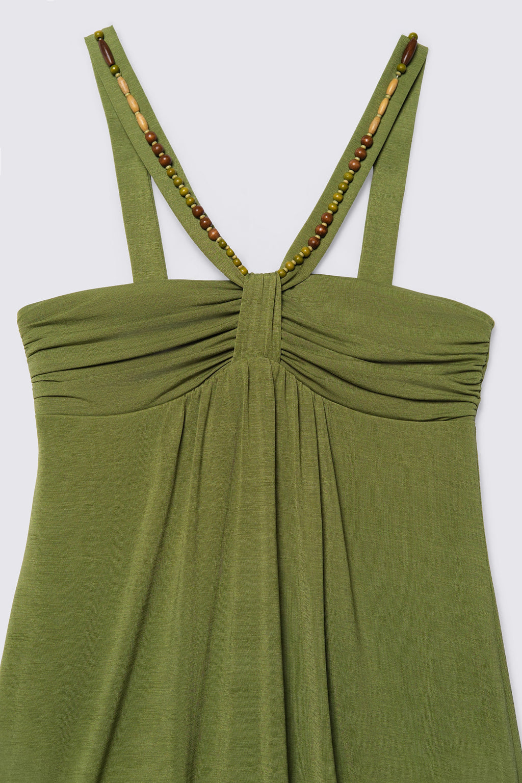 Y2K Beaded Strap Jersey Bubble Dress