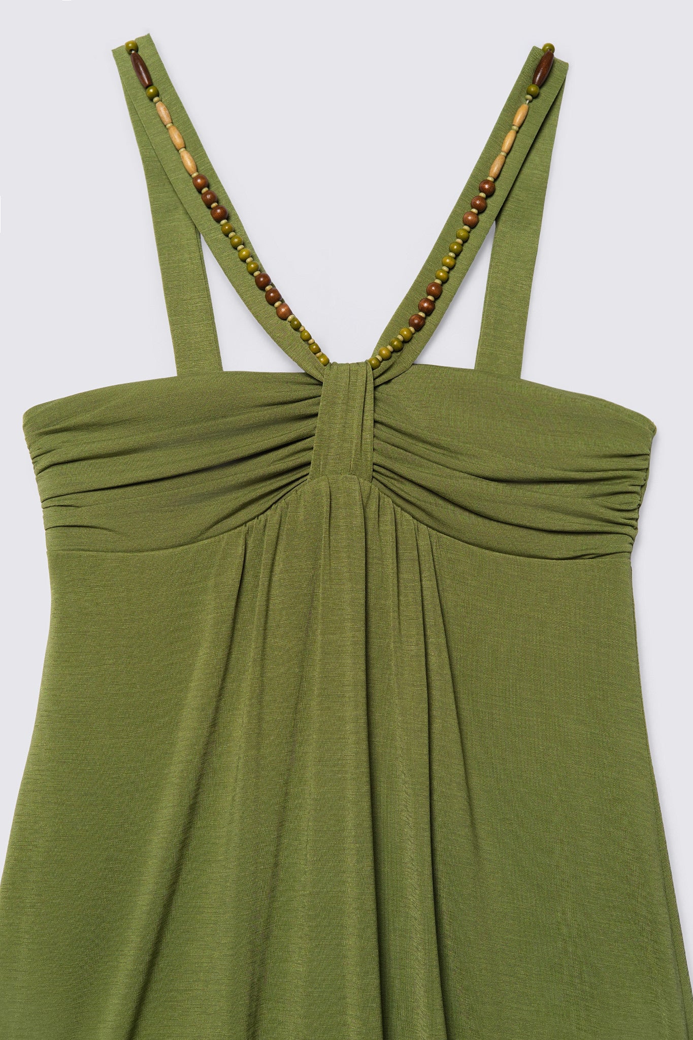 Y2K Beaded Strap Jersey Bubble Dress