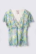 Y2K A.M.I. Floral Print Top