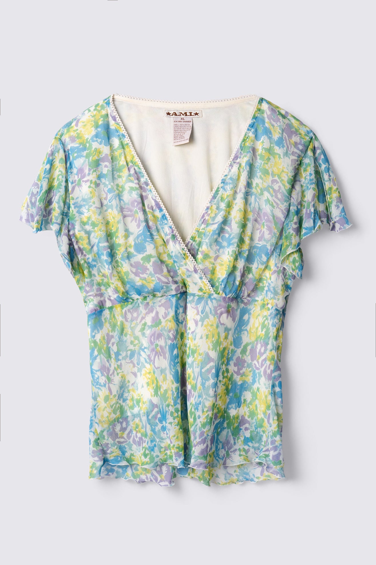 Y2K A.M.I. Floral Print Top