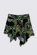 Y2K Deadstock Swirly Print Fairy Hem Skirt