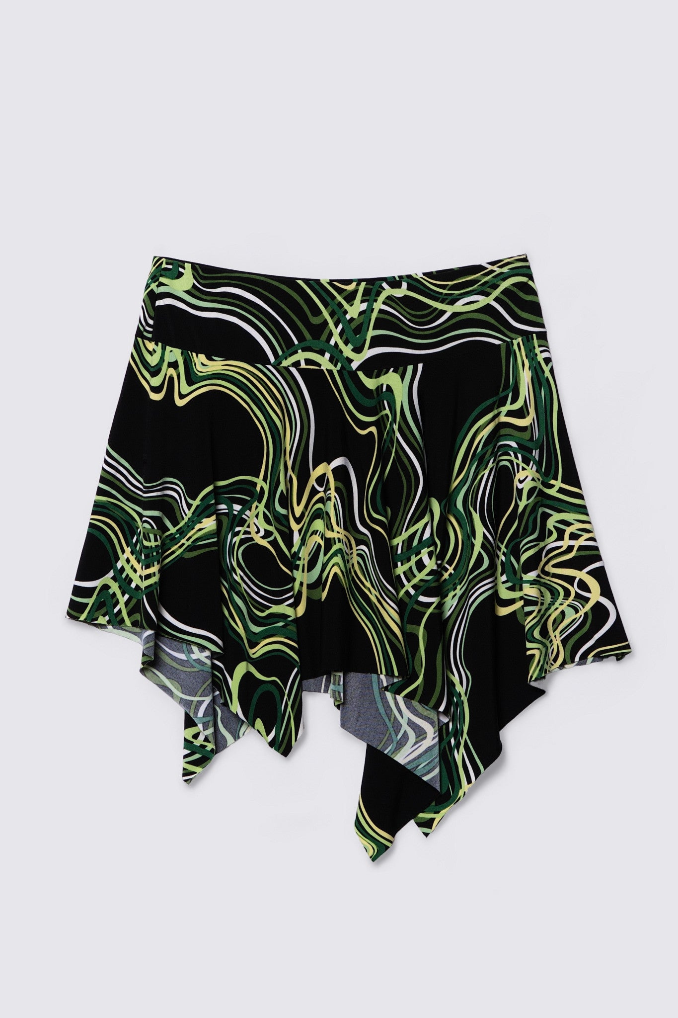 Y2K Deadstock Swirly Print Fairy Hem Skirt