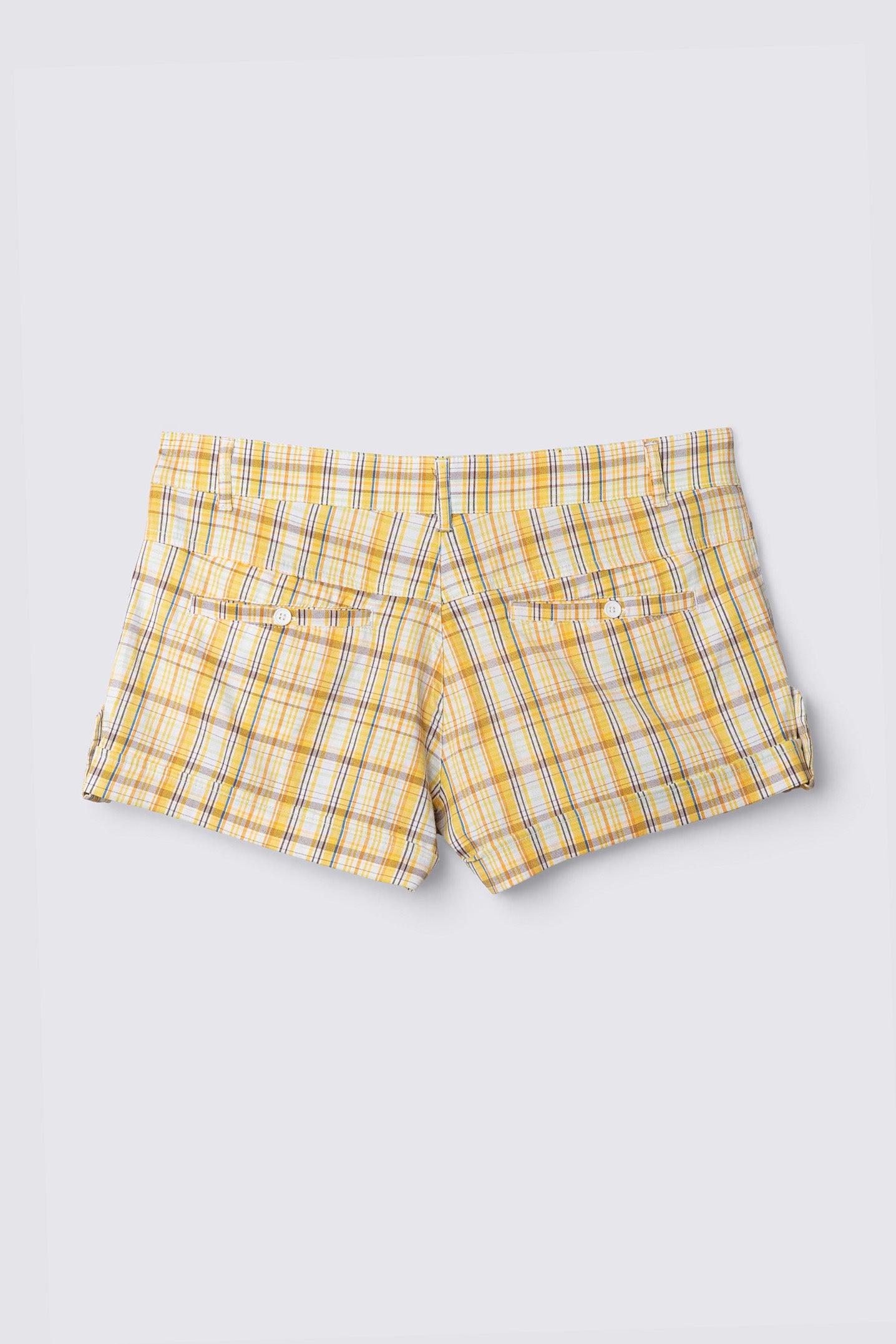 Y2K Plaid Cotton Lowrise Shorts