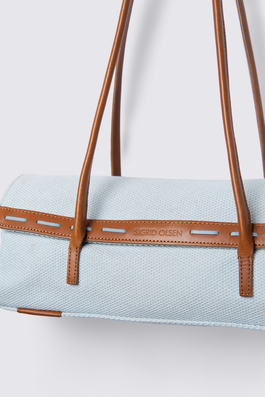Y2K Sigrid Olsen Canvas Barrel Baguette