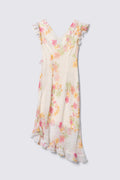 Y2K Floral Dot Asymmetric Dress