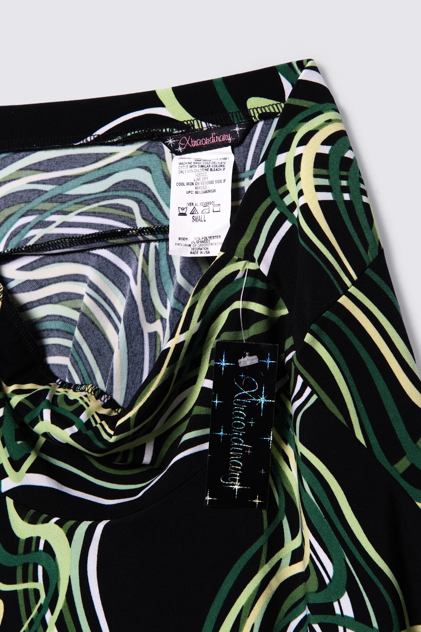Y2K Deadstock Swirly Print Fairy Hem Skirt
