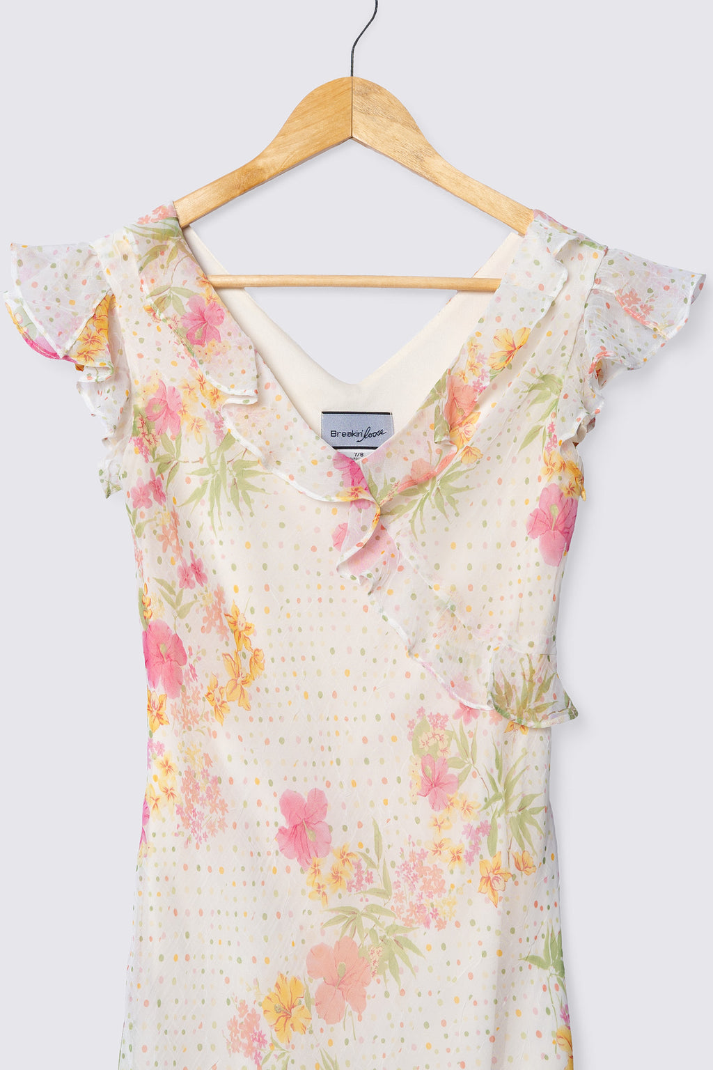 Y2K Floral Dot Asymmetric Dress
