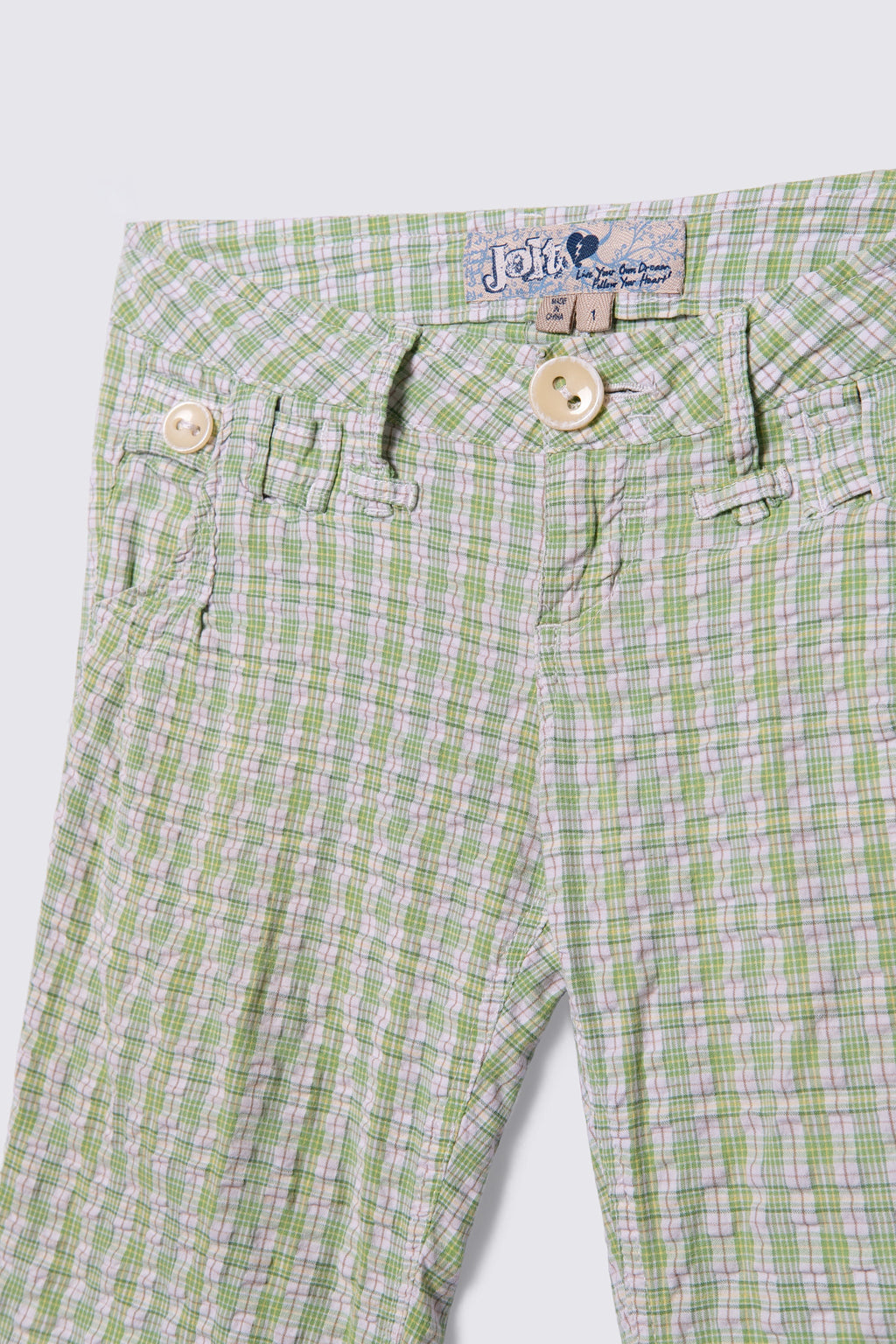 Y2K Jolt Seersucker Lowrise Bermuda Shorts