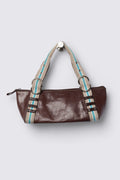 Y2K Kenneth Cole Reaction Preppy Leather Baguette