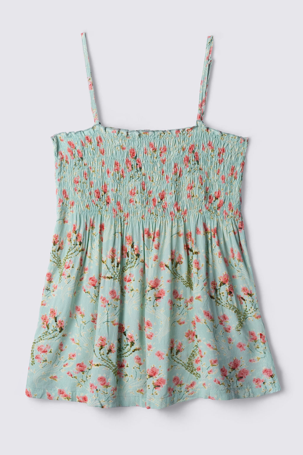 Y2K F21 Beaded Rayon Babydoll Top