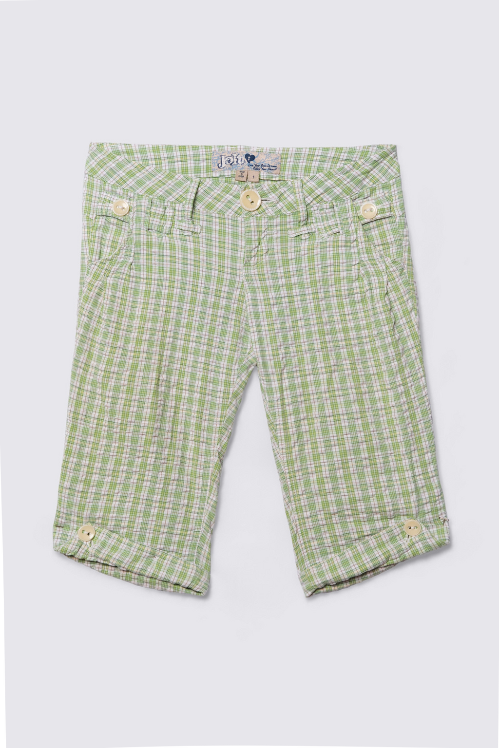 Y2K Jolt Seersucker Lowrise Bermuda Shorts