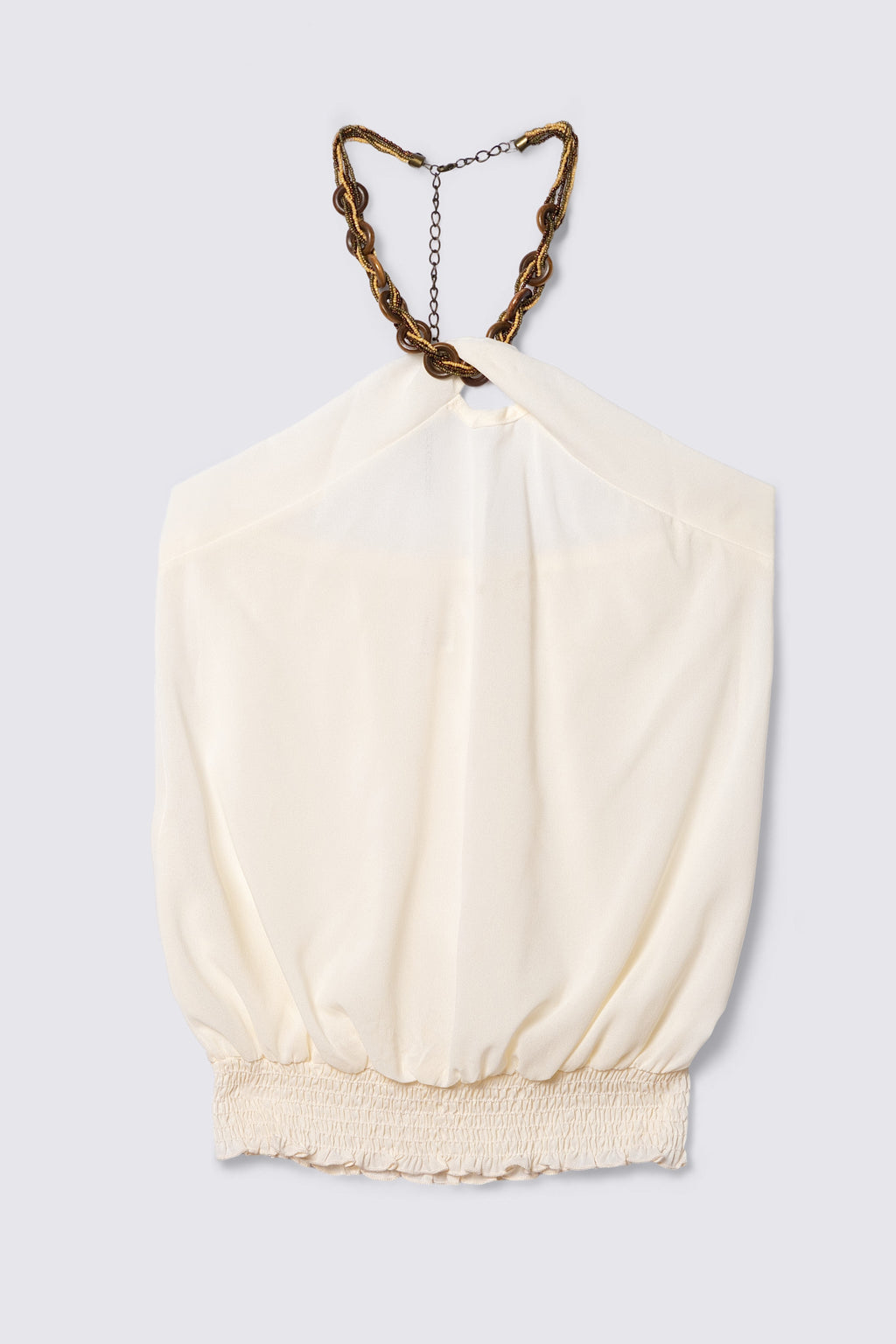 Y2K Beaded Necklace Halter Top