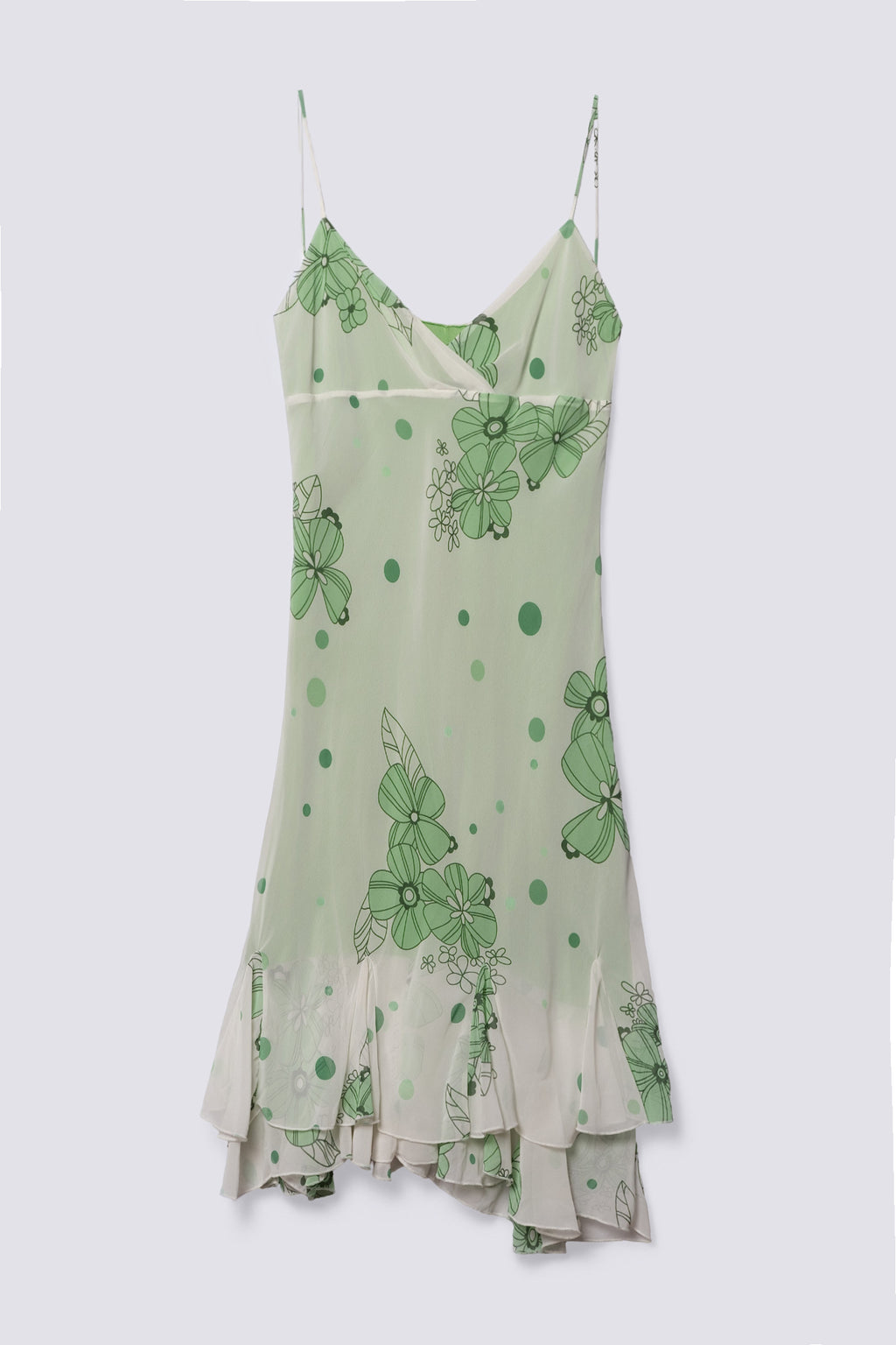 Y2K Bias Cut Floral Print Slip Dress