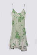 Y2K Bias Cut Floral Print Slip Dress