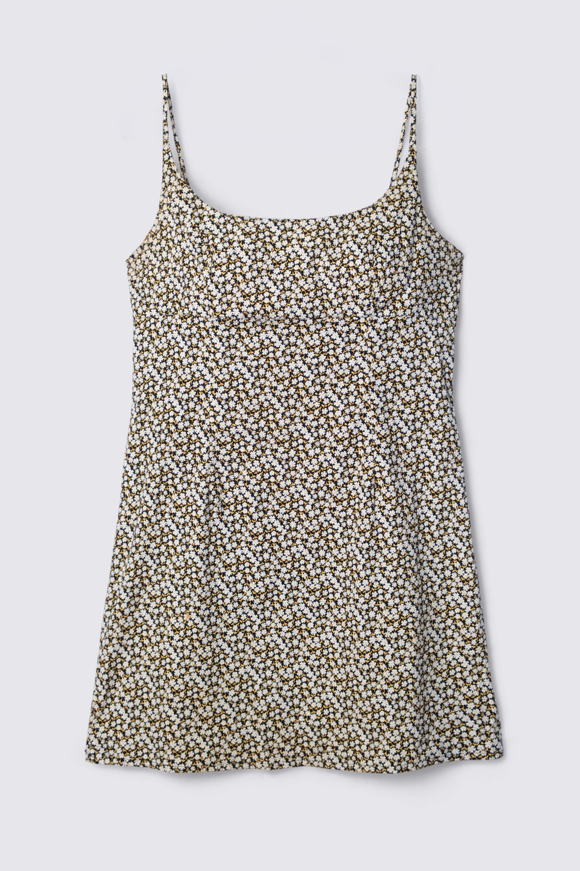 90s Aqua Blues Cotton Babydoll Mini Dress