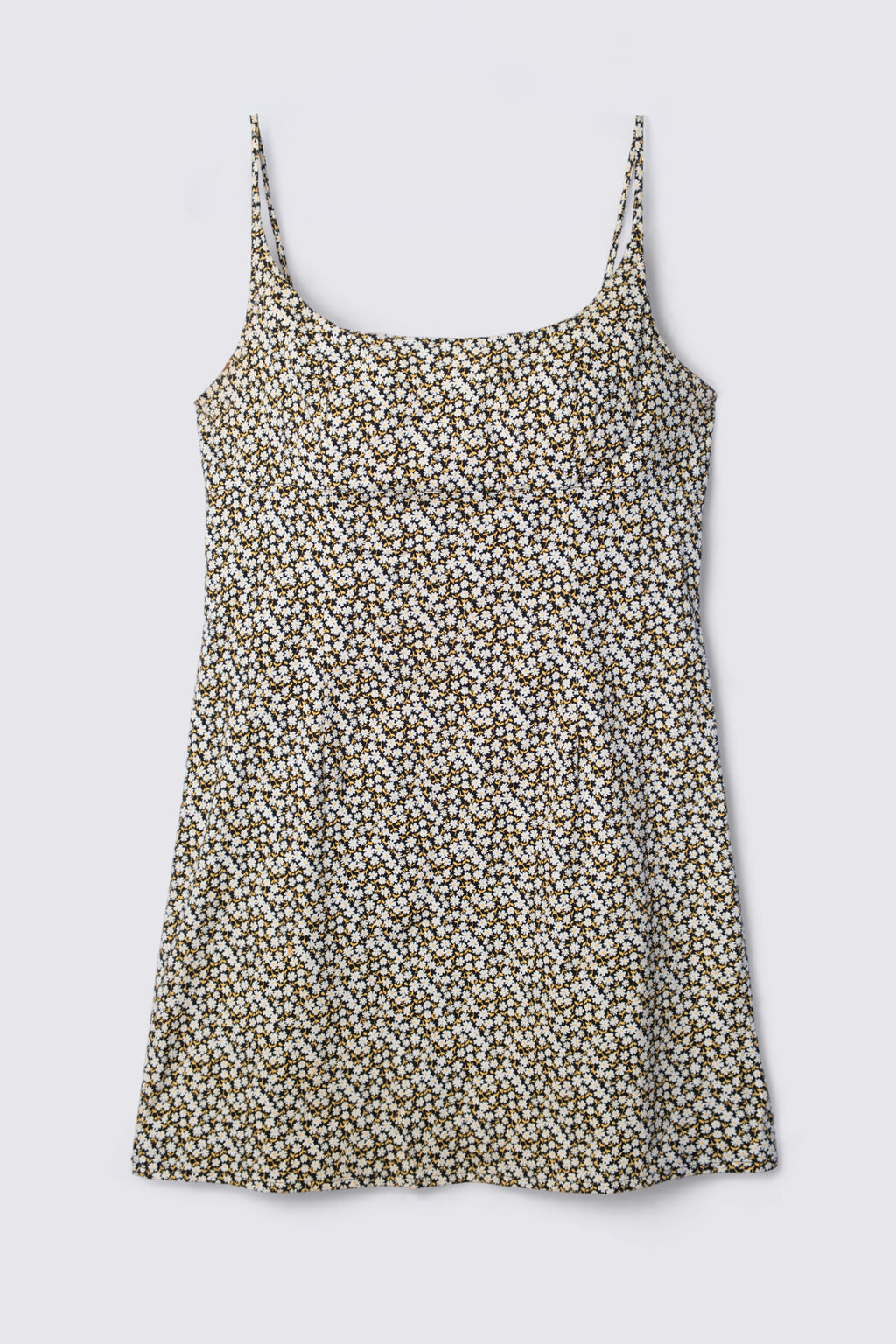 90s Aqua Blues Cotton Babydoll Mini Dress