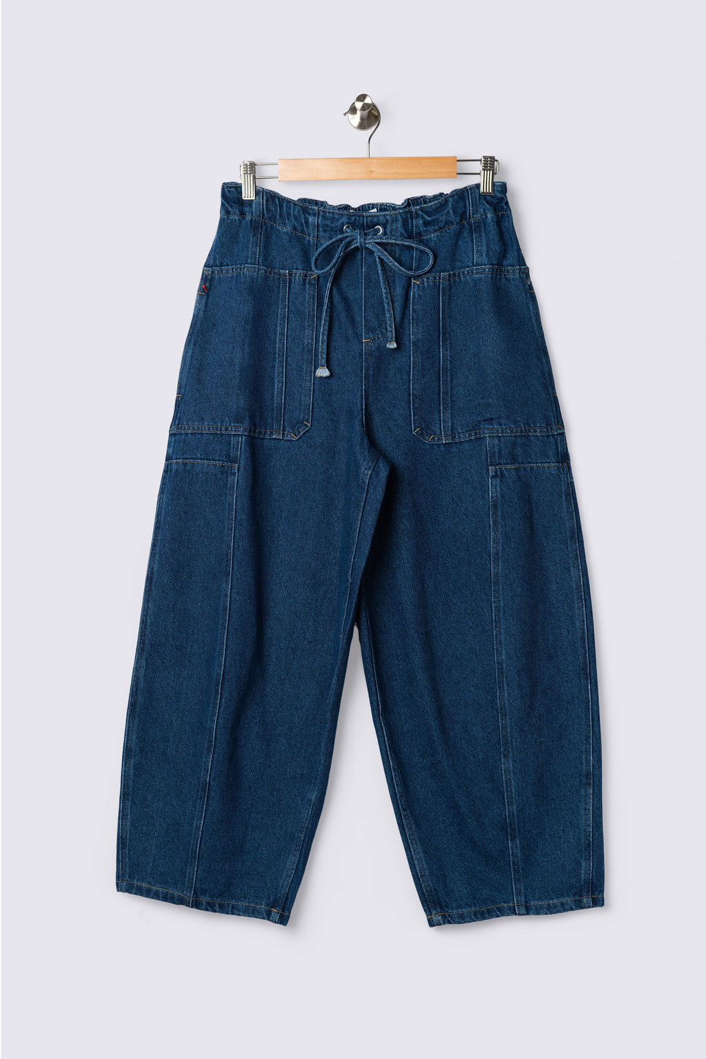 Charlie Tie Waist Barrel Leg Pants