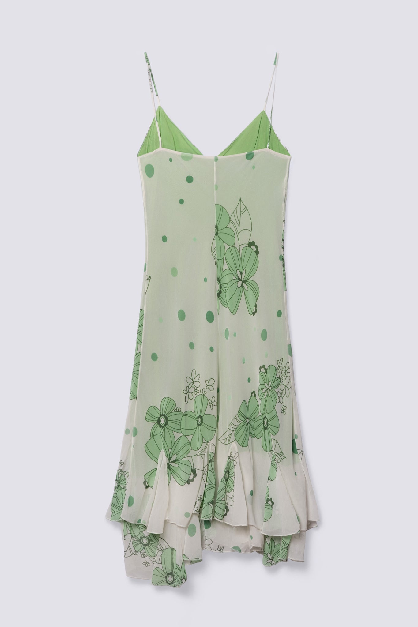 Y2K Bias Cut Floral Print Slip Dress