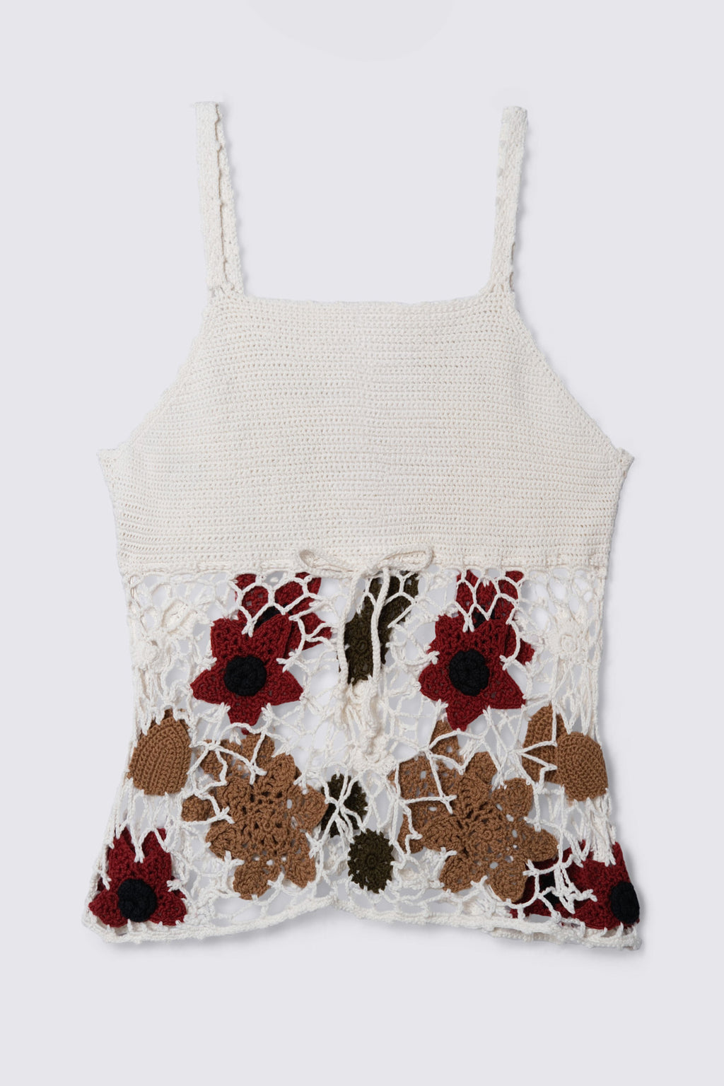 Y2K Any Floral Crochet Tank Top