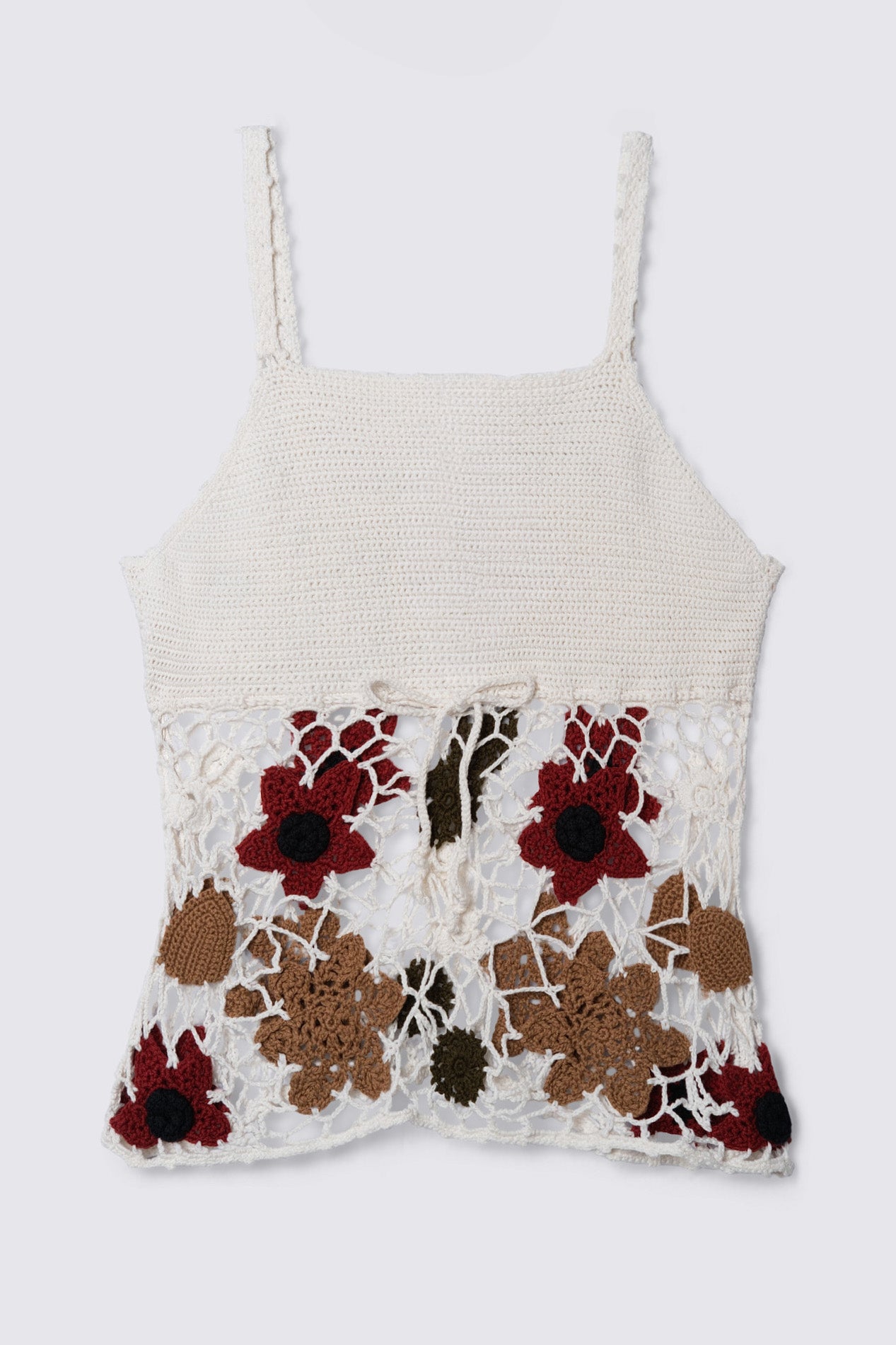 Y2K Any Floral Crochet Tank Top