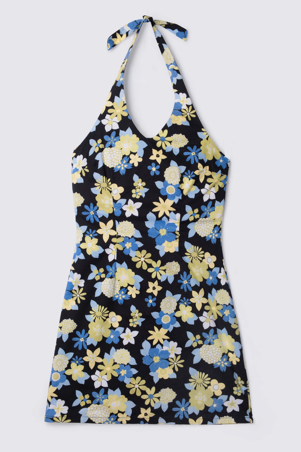 Y2K NoBo Cotton Halter Mini Dress