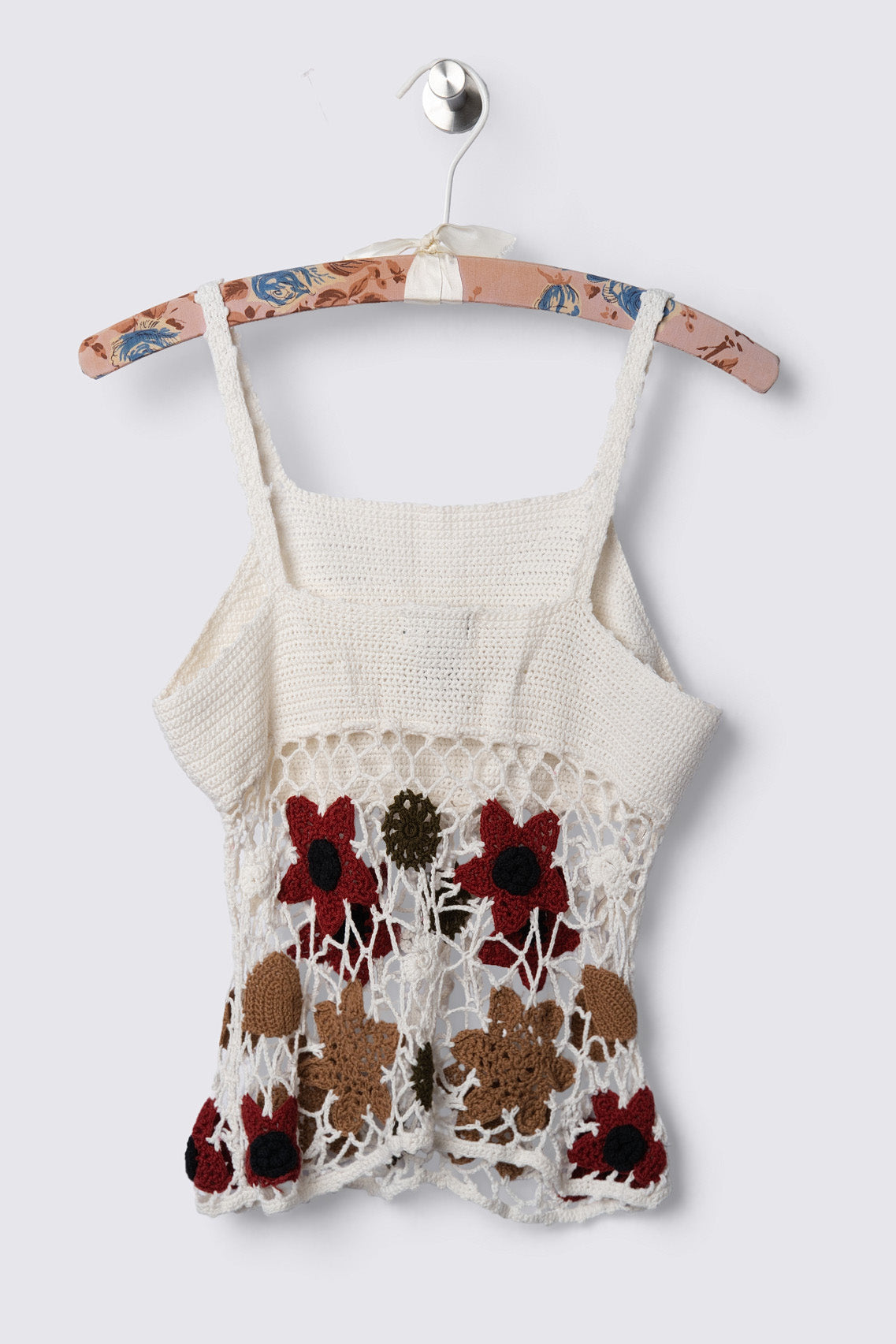 Y2K Any Floral Crochet Tank Top