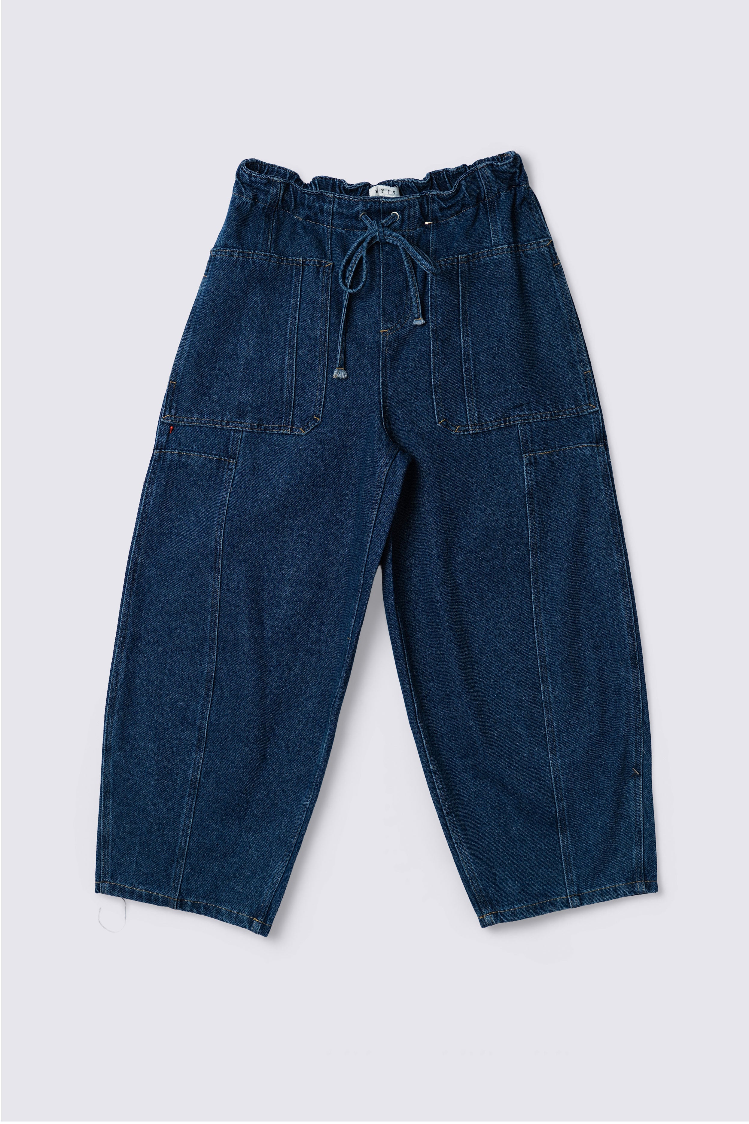 Charlie Tie Waist Barrel Leg Pants