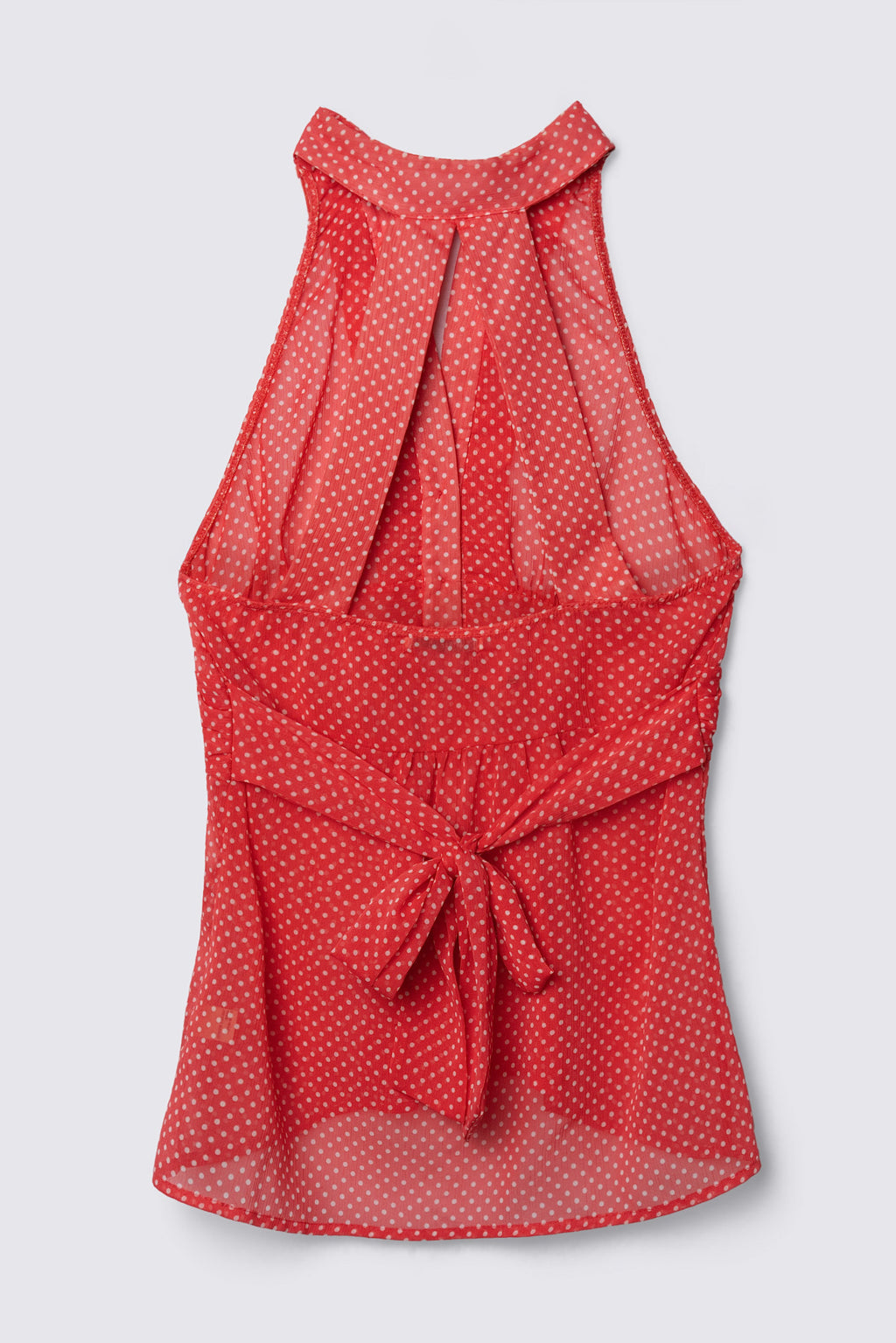 Y2K F21 Sheer Polka Dot Babydoll Top