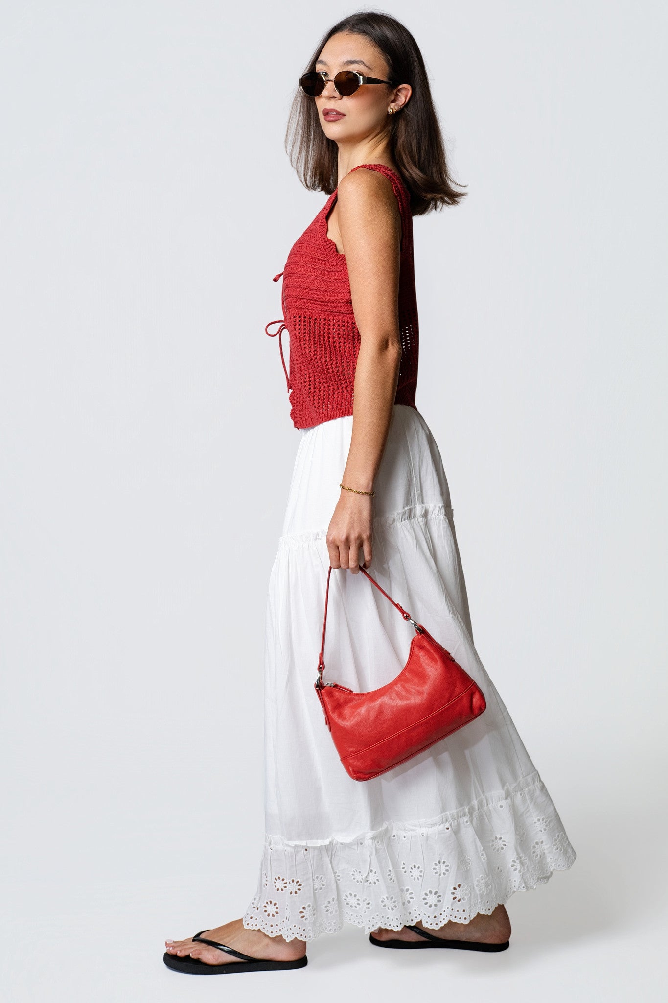 Eastham Tie Front Crochet Vest