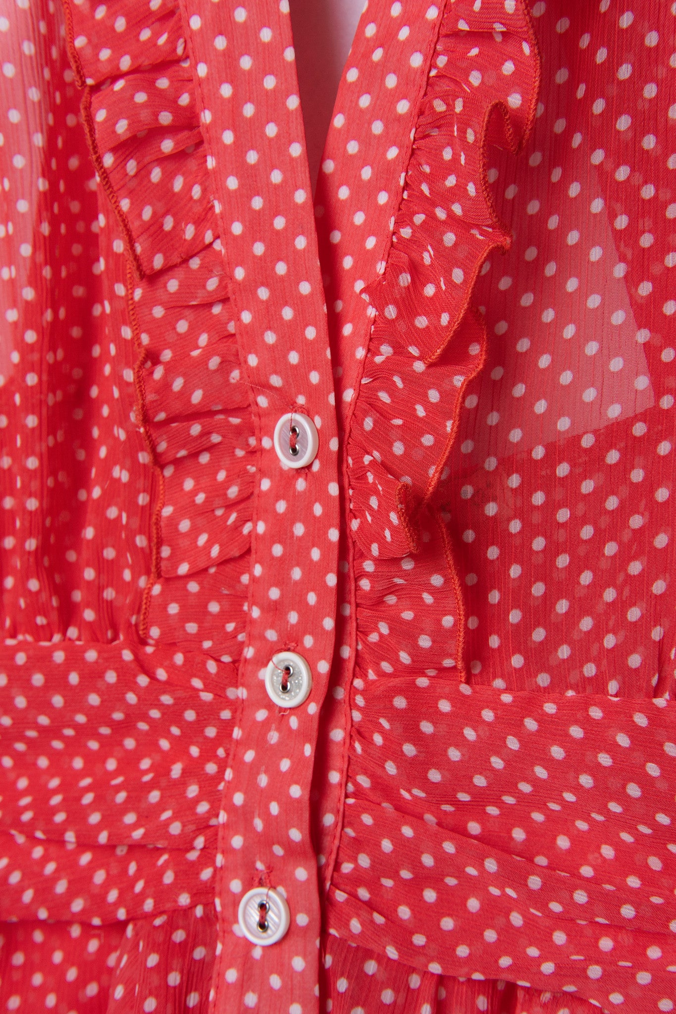 Y2K F21 Sheer Polka Dot Babydoll Top
