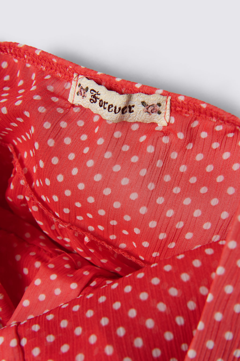 Y2K F21 Sheer Polka Dot Babydoll Top