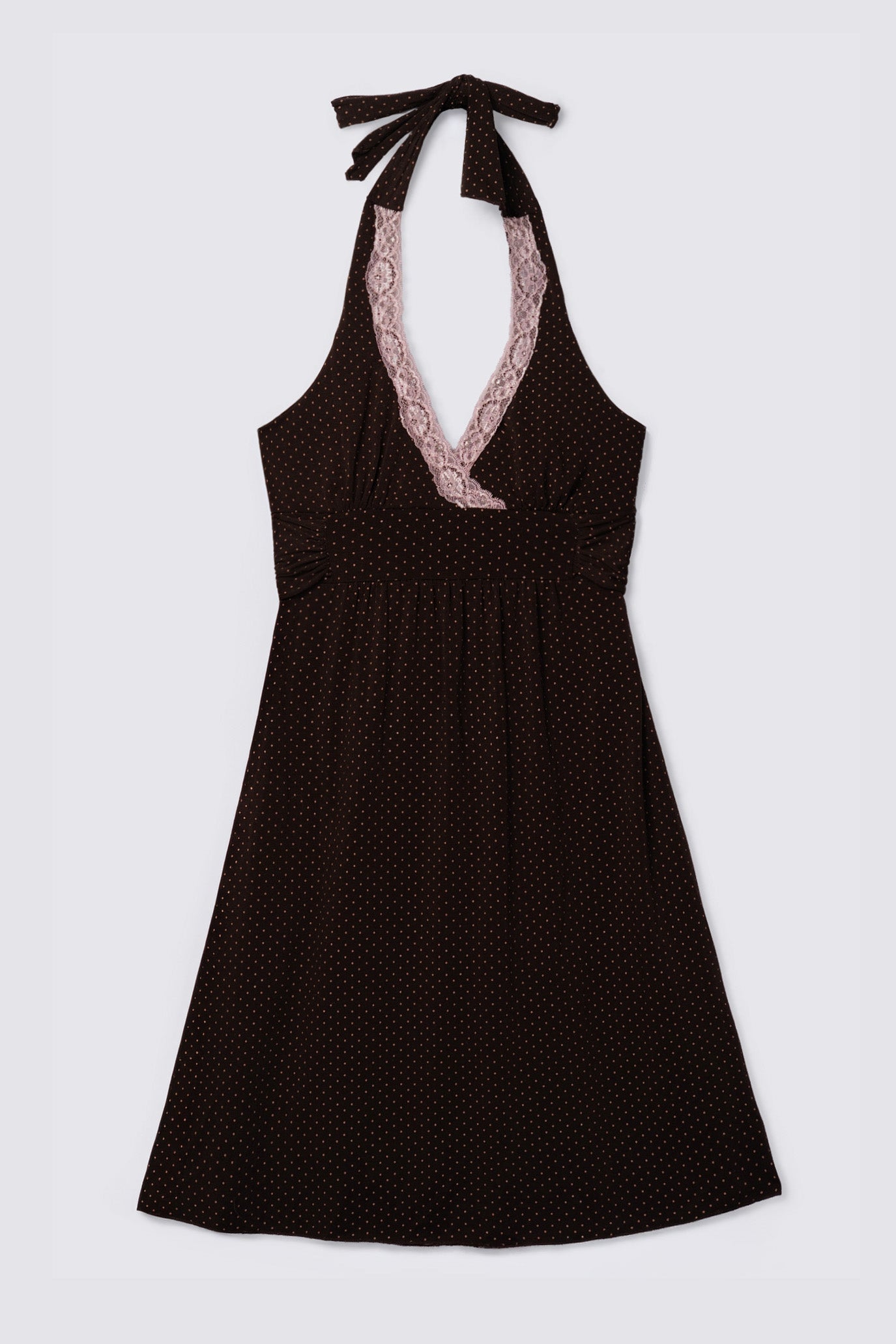 Y2K Charlotte Russe Polka Dot Halter Dress