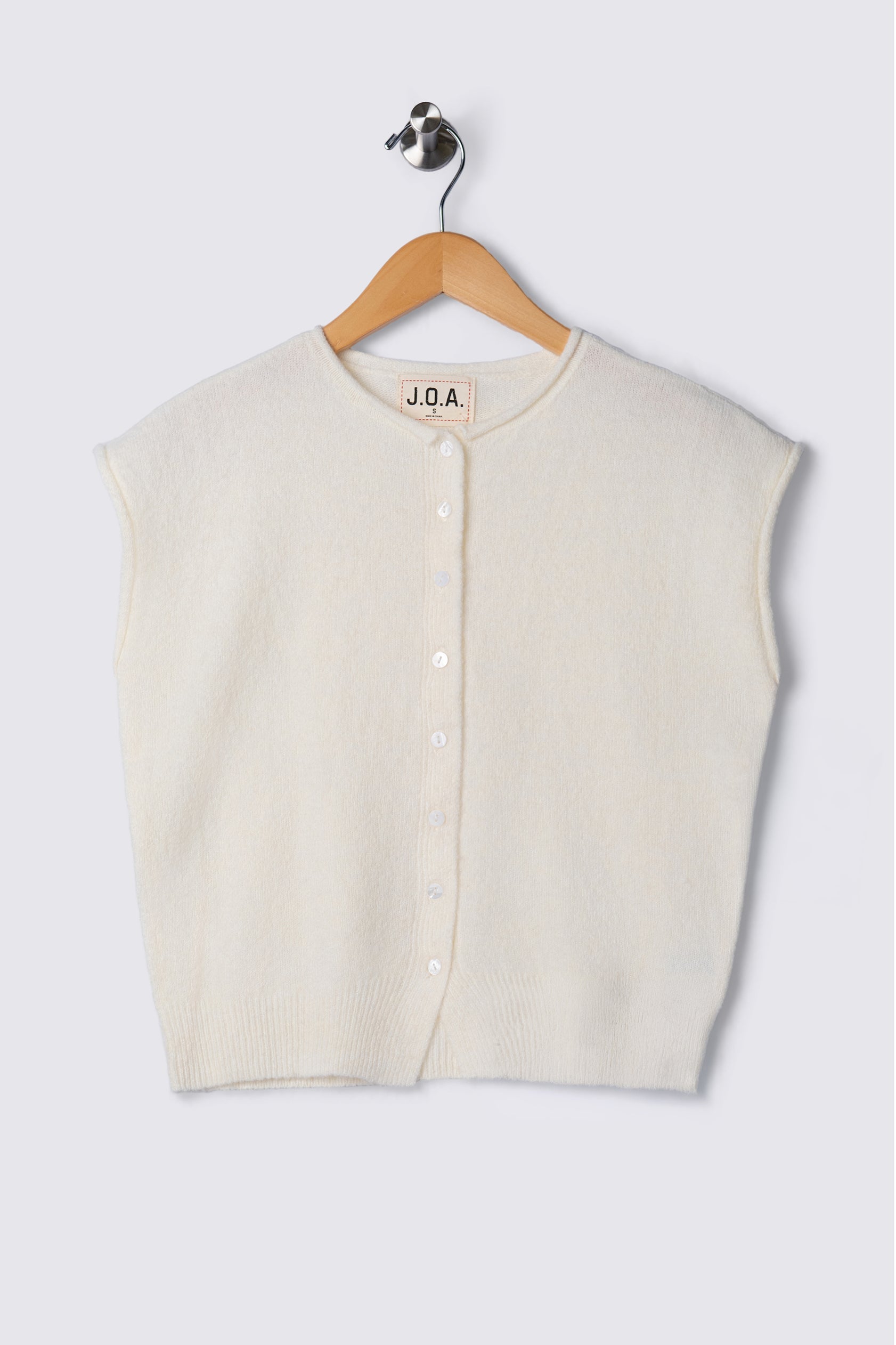 Julia Raw Edge Sleeveless Cardi