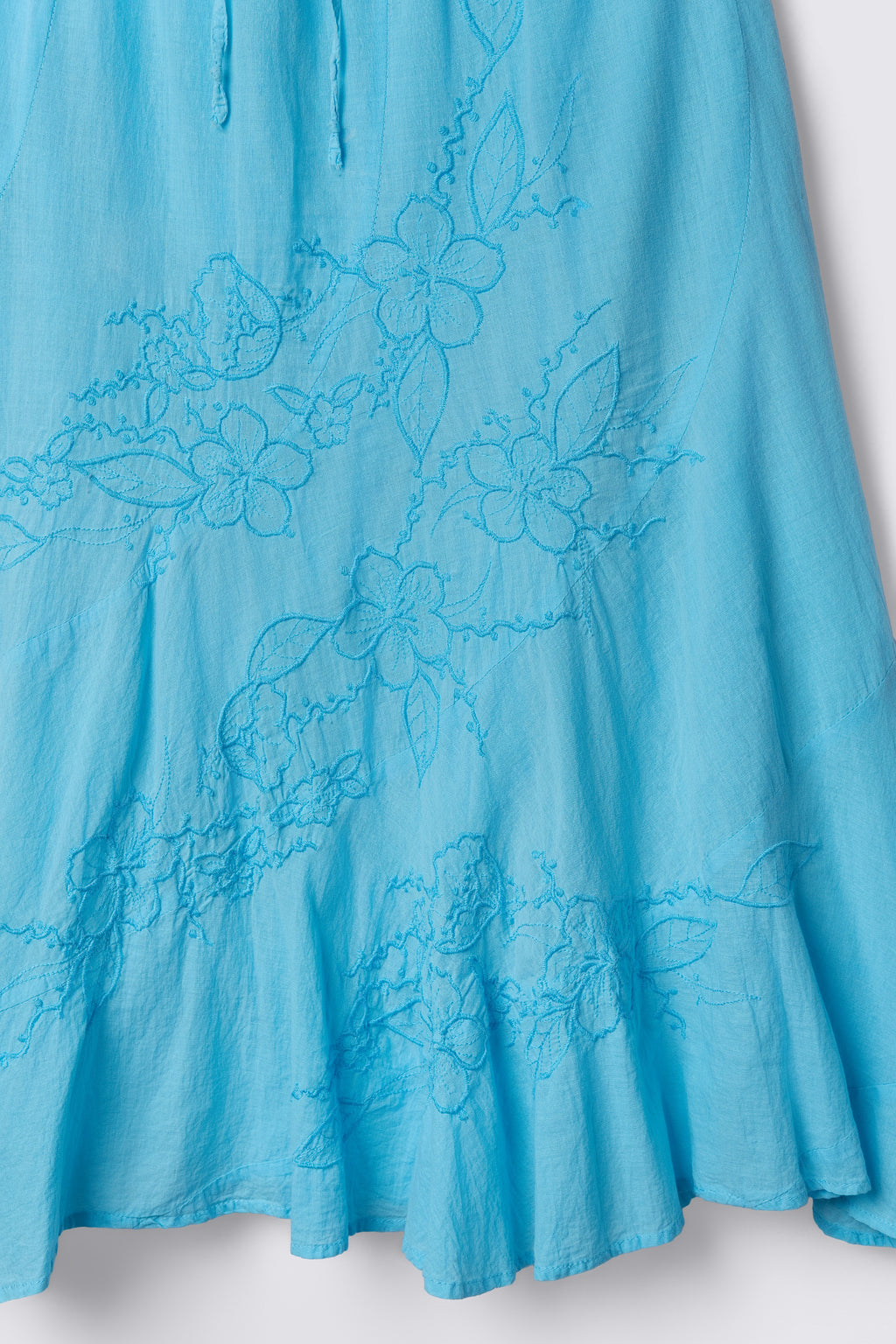 Y2K Embroidered Boho Cotton Midi Skirt
