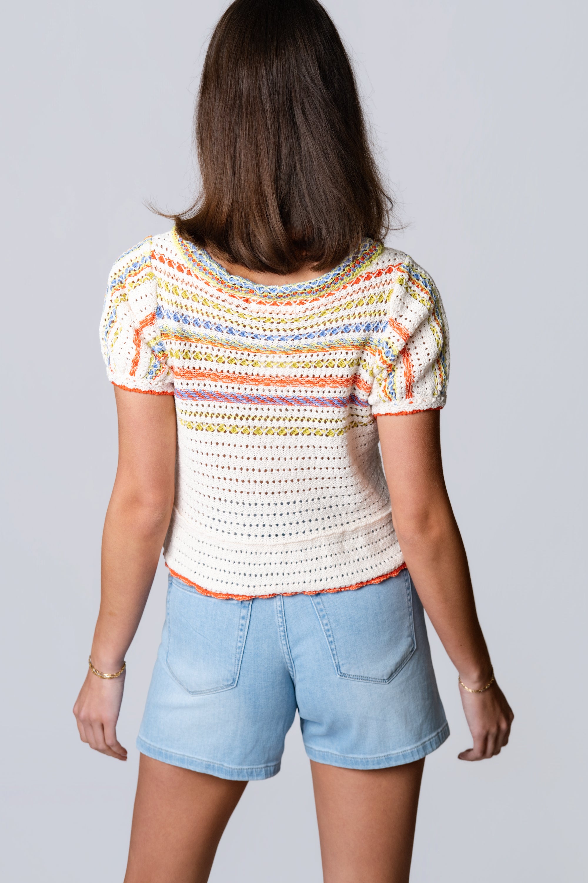 Free People Friendship Crochet Pullover