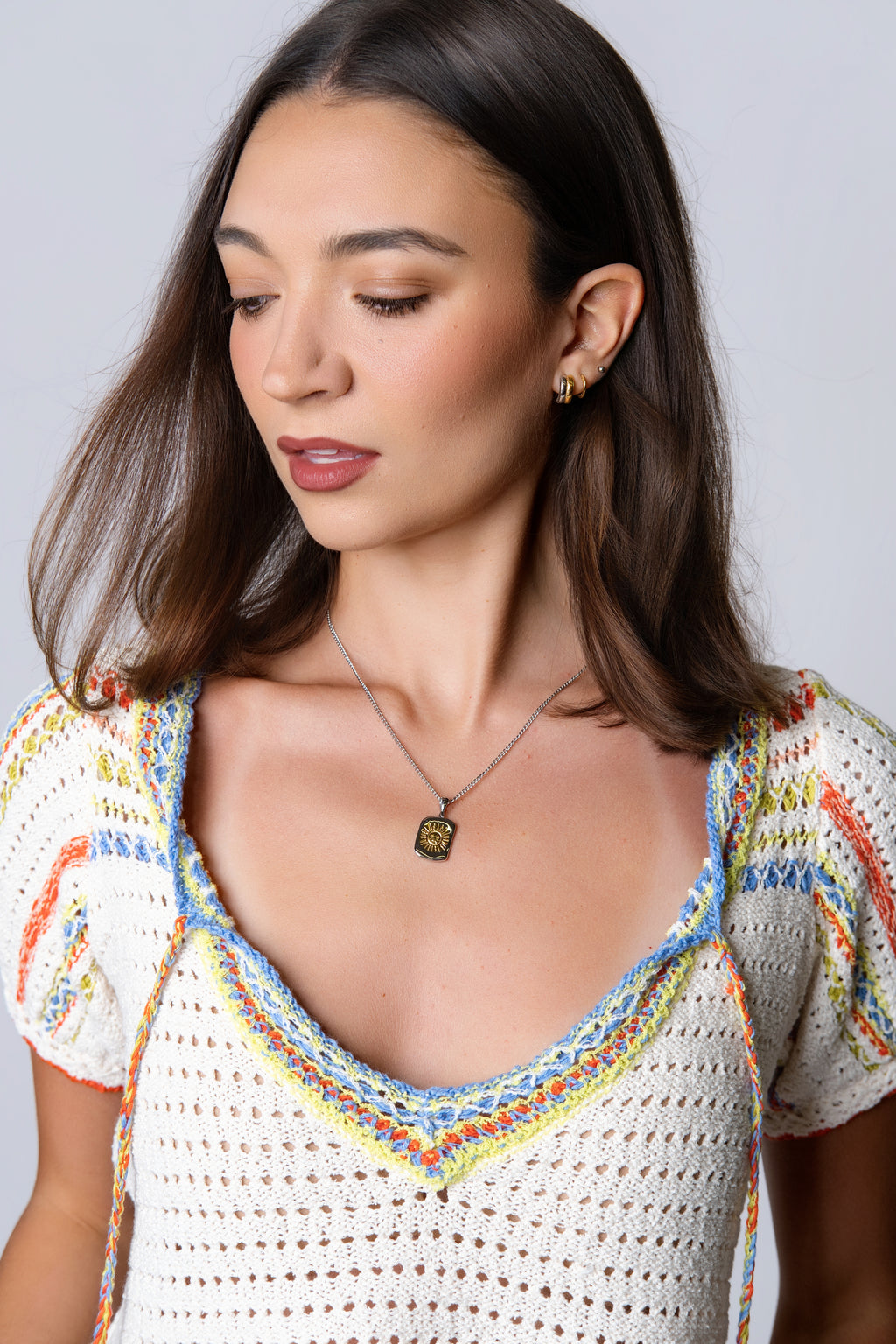 Sun & Moon Mixed Metals Pendant