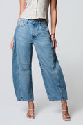 Free People Good Luck Mid Rise Barrel Jeans