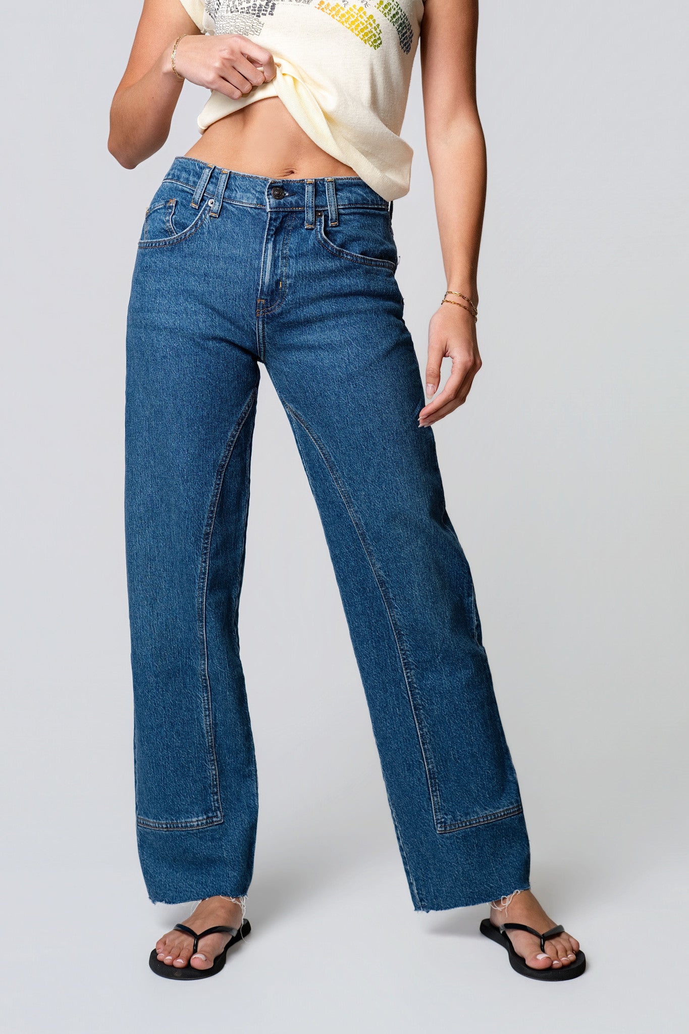 Free People Risk Taker Mid-Rise Jeans