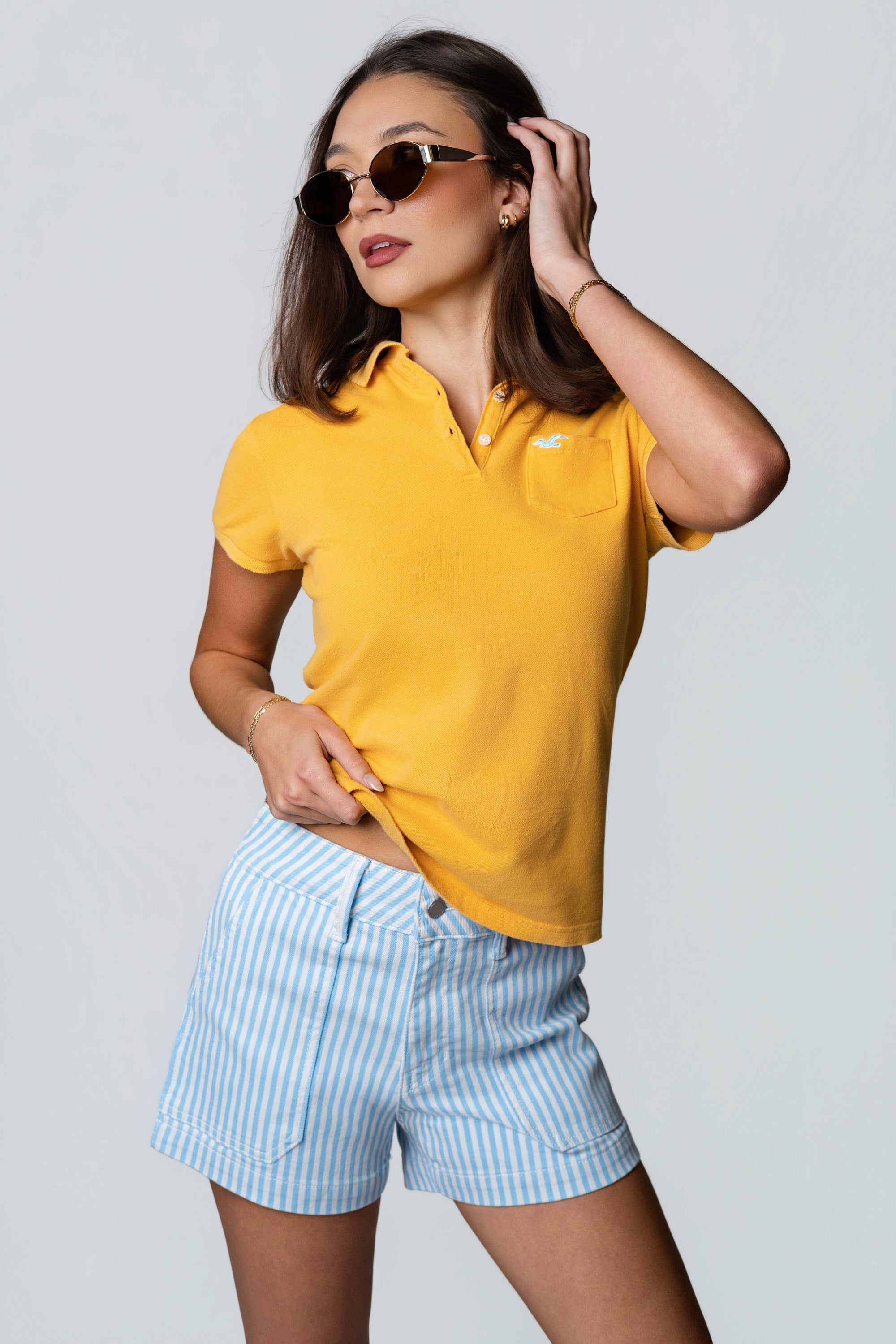 Y2K Hollister Fitted Polo Top