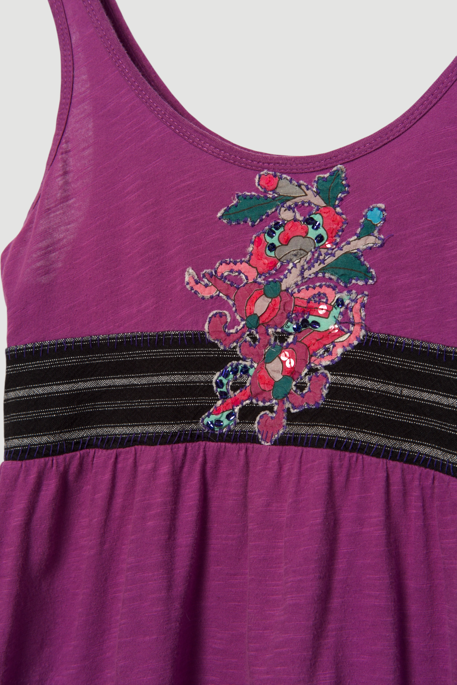 Y2K Sequin Applique Babydoll Tank