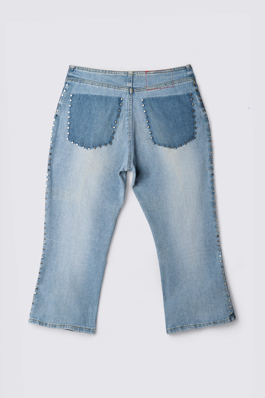 Y2K Laser Lowrise Studded Capris