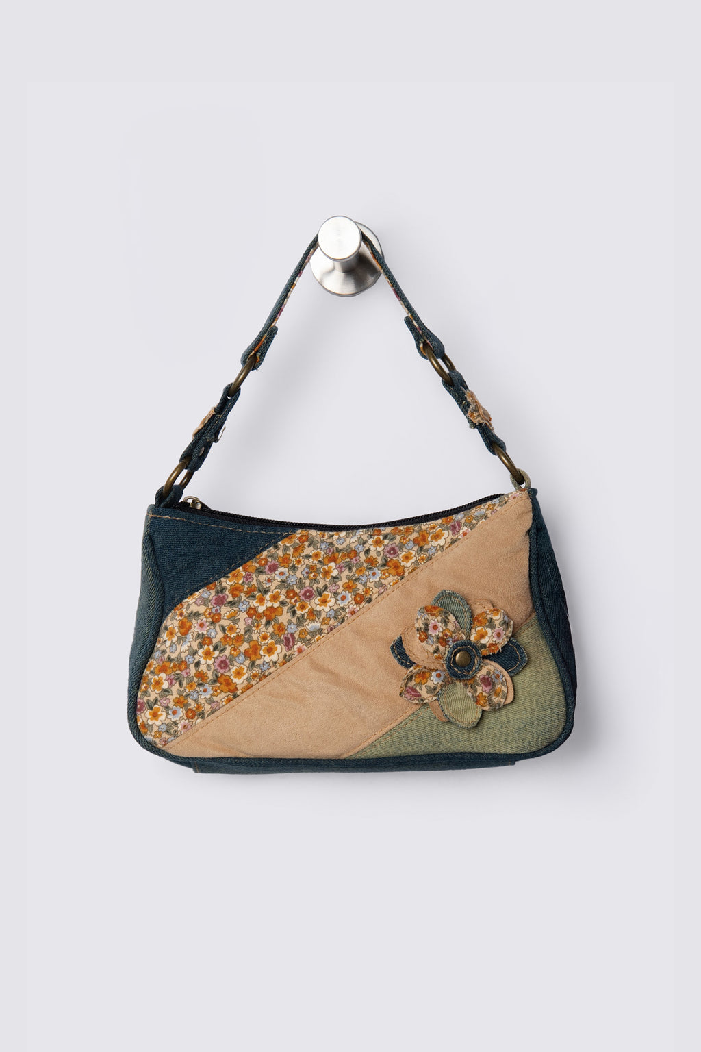 Y2K Patchwork Denim Mini Bag