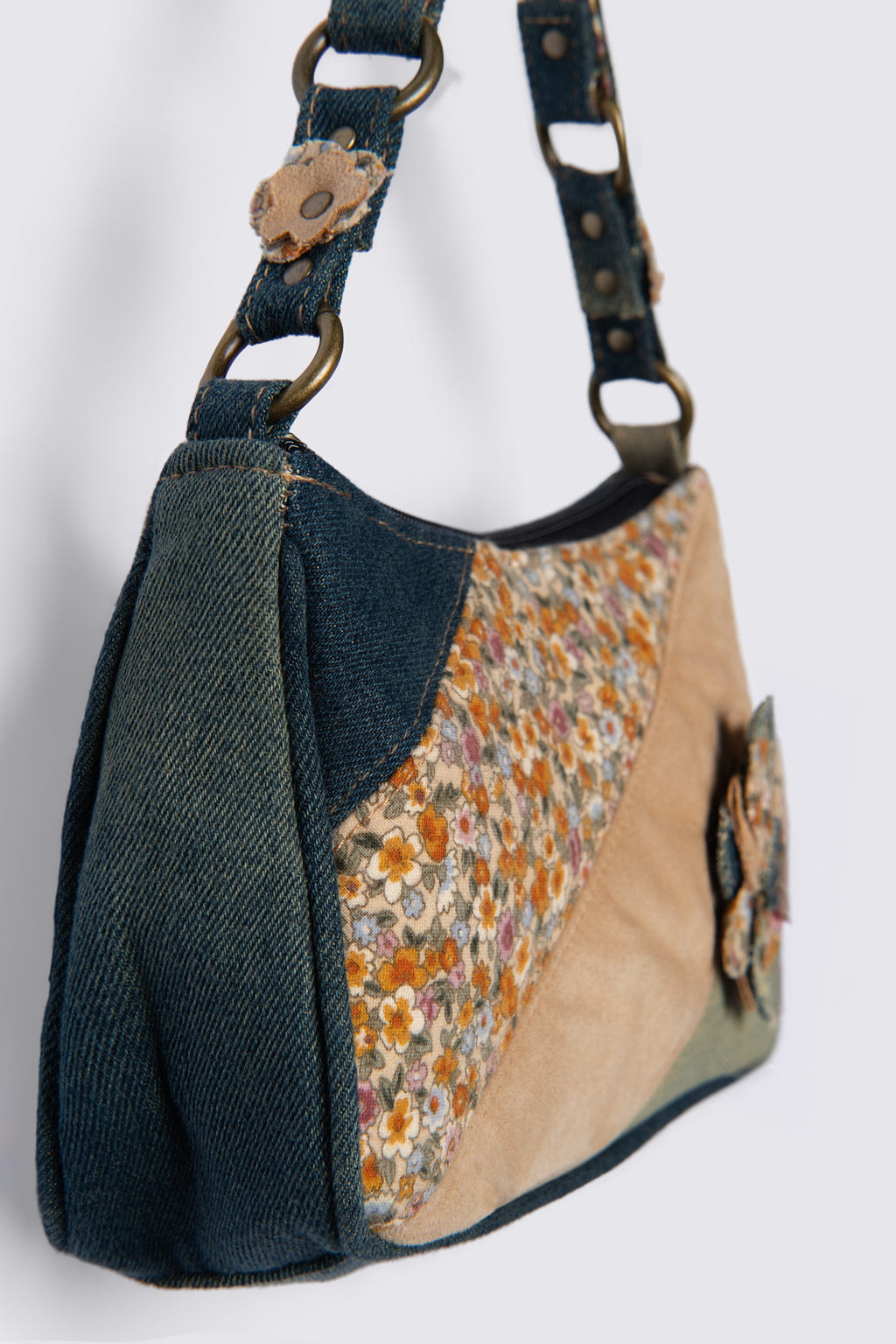 Y2K Patchwork Denim Mini Bag