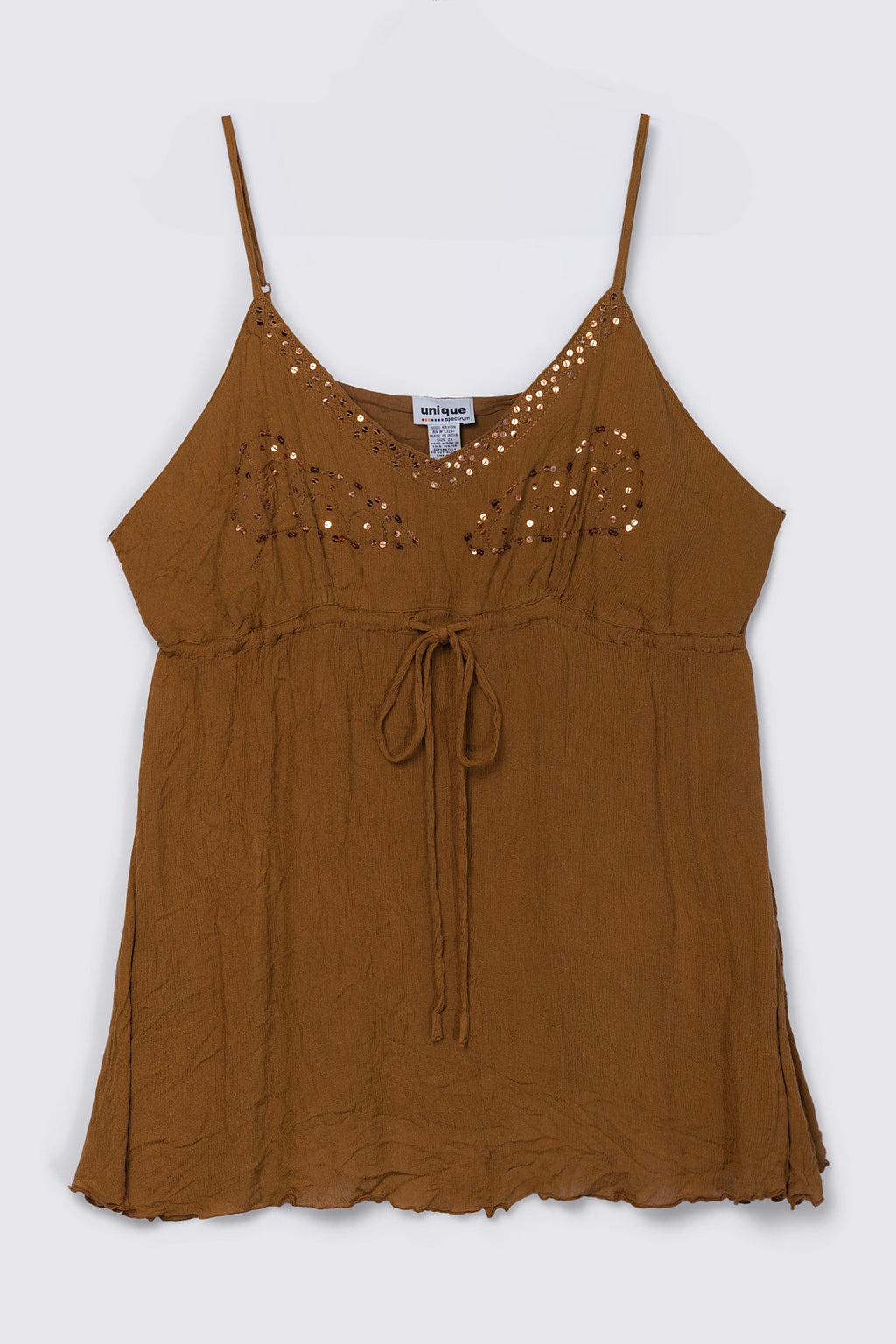 Y2K Unique Spectrum Beaded Babydoll Top