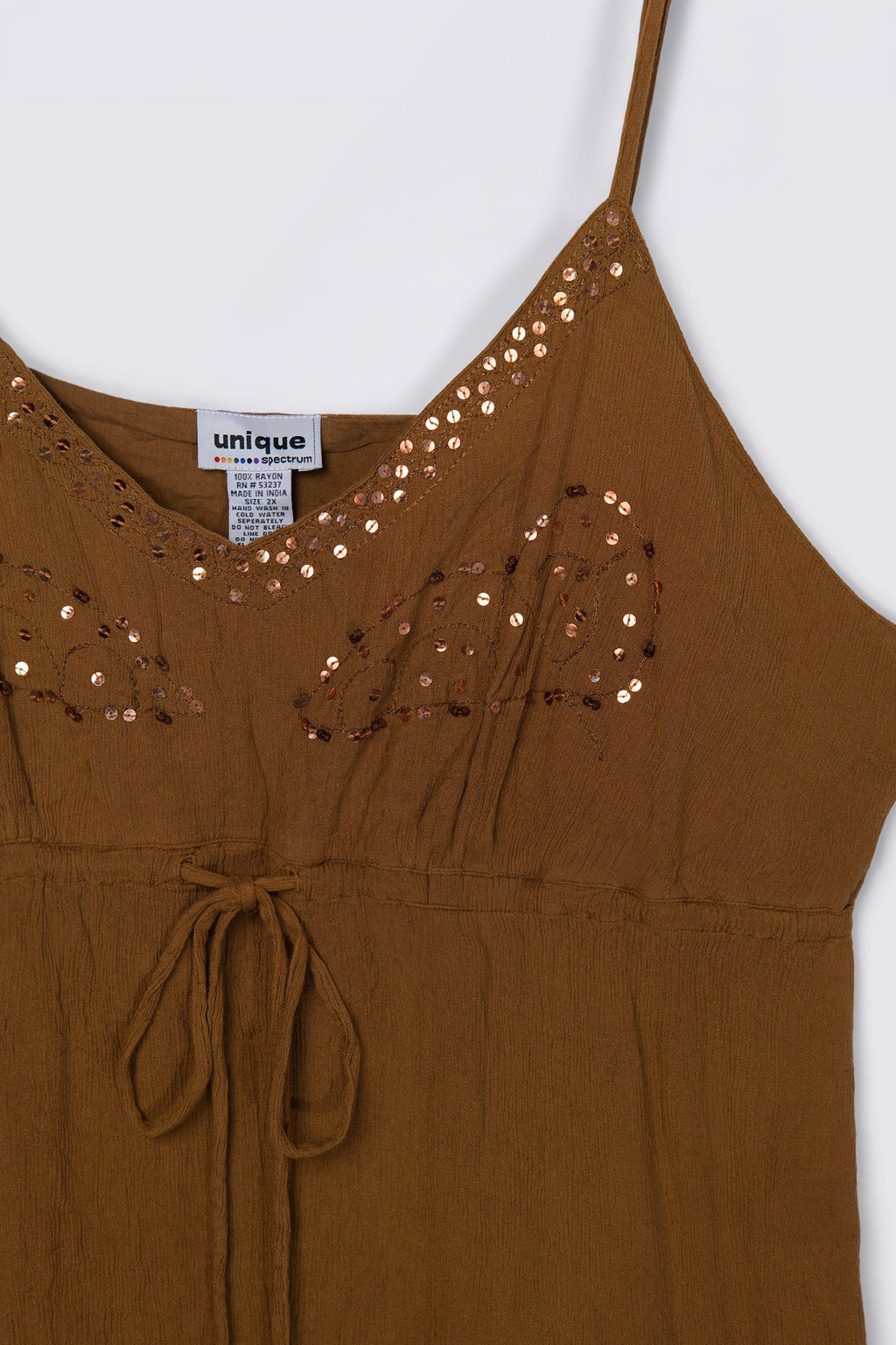 Y2K Unique Spectrum Beaded Babydoll Top