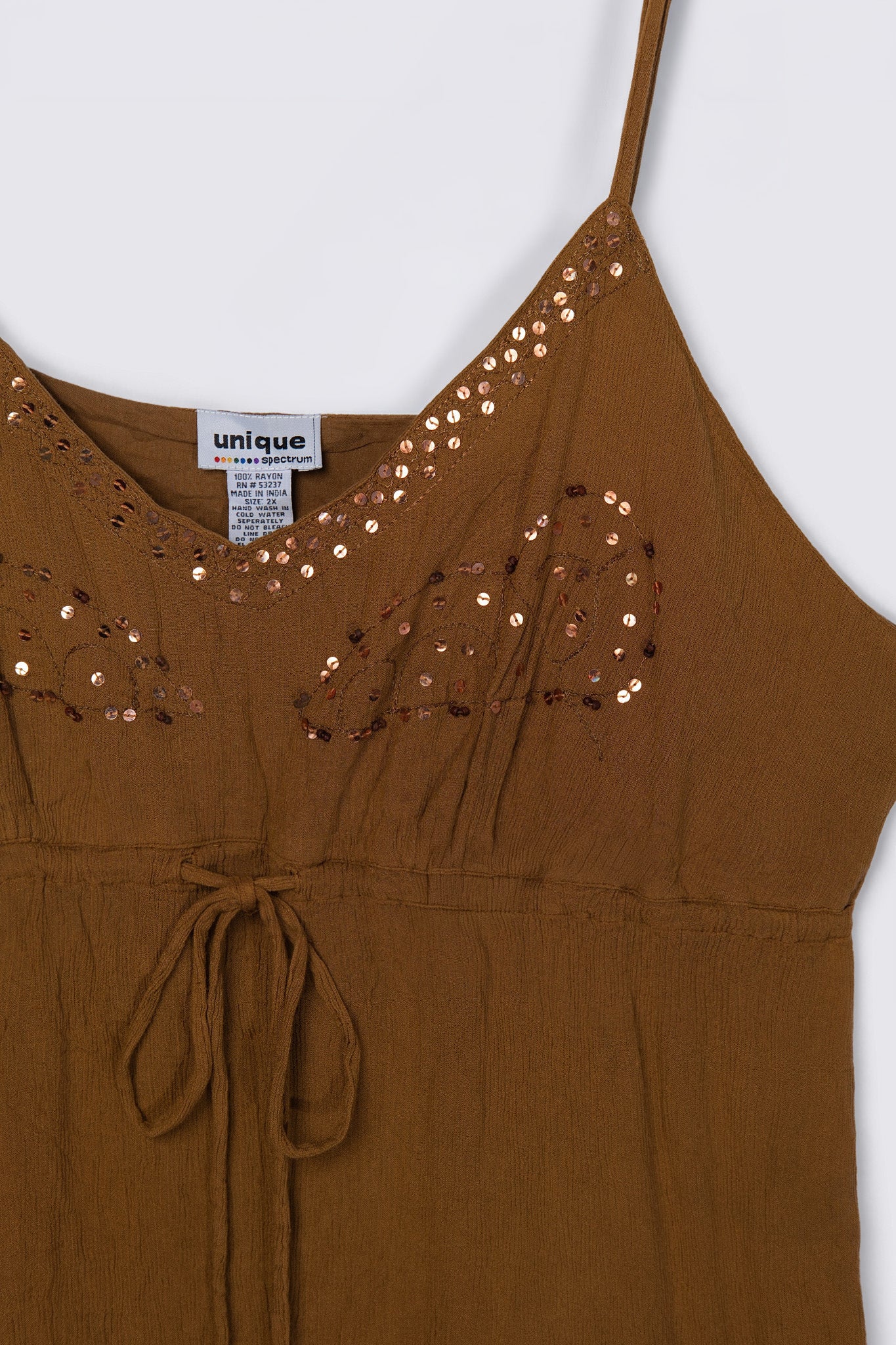 Y2K Unique Spectrum Beaded Babydoll Top